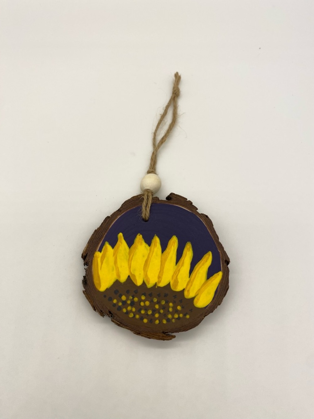 Sunflower Wood Ornament Hand Painted